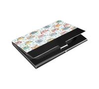 Ttgoth - Porta biglietti da visita con motivo gufi per uomini e donne, in pelle PU e acciaio inox, per carte d'identità, viaggi e lavoro, A, 9,3 x 5,8 x 1 cm, moderno, A, 9,3 x 5,8 x 1 cm, moderno, a,