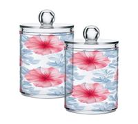 Ttgoth Simpatico Koala Qtip Holder Dispenser Acrilico Vasetti da Bagno 2 PZ Apothecary Jar Makeup Organizer per batuffoli di cotone, Bud, tampone, Palla