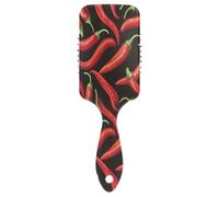 Ttgoth Spazzola districante per capelli con peperoncini rossi, per donne e uomini, antistatica, con cuscinetto d'aria, spazzola districante per capelli ricci, lisci, bagnati o asciutti