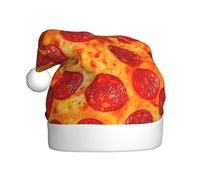 TTIGLHOH 3d Pizza Pepperoni Stampa Autunno Inverno Addensare Costume Caps Peluche Unico Elegante Adulto Donne Cappello di Santa Cerimonia di Vacanza