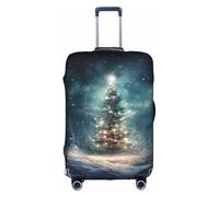 TTIGLHOH Albero di Natale stampa neve pronto da viaggio protezione antigraffio esclusa copertura valigia impedisce il miscuglio dei bagagli, bianco, L