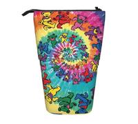 TTIGLHOH Astuccio portamatite telescopico con orso del Ringraziamento che balla, per ragazze e ragazzi, grande capacità per la scuola, Nero , Taglia unica, Organizer per borse