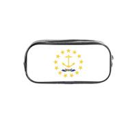 TTIGLHOH Astuccio trasparente per penne con stampa della bandiera del Rhode Island, organizer per cosmetici, portatile, per strumenti artistici