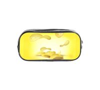 TTIGLHOH Astuccio trasparente per penne con stampa patatine fritte, organizer per cosmetici impermeabile, portatile per strumenti artistici