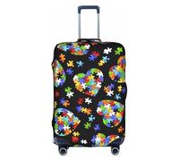 TTIGLHOH Autismo Awareness Puzzle Pezzi Stampa Cuore Pronto Viaggio Protezione Antigraffio Esclude Copertura Valigia Impedisce Bagagli Mescolare, bianco, L