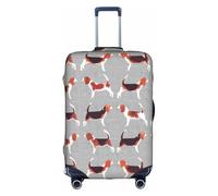 TTIGLHOH Beagle Pattern Stampa Viaggio Pronto Protezione Antigraffio Escluso Copertura Valigia Impedisce Bagagli Mescolare, bianco, L