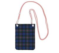 TTIGLHOH Blu E Verde Scozzese Tartan Stampa Viaggio Piccolo Crossbody Bag Telefono Borse Con Tracolla Per Passaporto Smartphone Portafoglio, rosa, Taglia unica