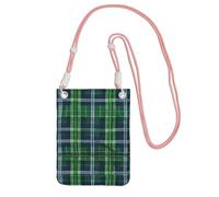 TTIGLHOH Blu Scozzese Tartan Stampa Viaggio Piccolo Crossbody Bag Telefono Borse Con Tracolla Per Passaporto Smartphone Portafoglio, rosa, Taglia unica