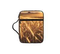 TTIGLHOH Borsa di immagazzinaggio della Bibbia stampata del campo di grano, trasportatore resistente all'acqua del panno di Oxford, caso dell'organizzatore dello studio della chiesa