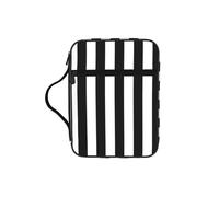 TTIGLHOH Borsa portaoggetti con stampa a righe bianche e nere, in tessuto Oxford resistente all'acqua, custodia organizer per studio della chiesa