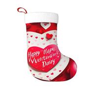 TTIGLHOH Calza natalizia classica con scritta "Happy Valentine's Day", 45,7 cm, ideale per la famiglia, i bambini e le celebrazioni stagionali