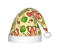 TTIGLHOH Cappello da Babbo Natale con aragosta e limonchildren's, in velluto, comodo, spesso, in pelliccia