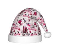 TTIGLHOH Cappello da Babbo Natale per bambini, Torre Eiffel, in velluto, comodo, spesso, per le vacanze