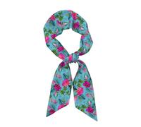 TTIGLHOH Ciao Hawaii Stampa Autunno Capelli Bandane Per Le Donne Leggero Collo Raso di Seta Testa Sciarpe Per Accessori Borsa, Nero , Taglia unica