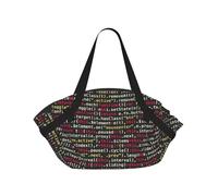 TTIGLHOH Coperta da spiaggia rotonda stampata con codice di programmazione programmatore si piega nella borsa tote, tappetino resistente allo strappo da 94 cm, campeggio e festival