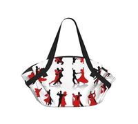 TTIGLHOH Coperta da spiaggia rotonda stampata da sala da ballo pieghevole in borsa tote resistente agli strappi 94 cm, tappetino da campeggio e festival