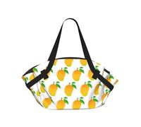 TTIGLHOH Coperta da spiaggia rotonda stampata mango si piega in borsa tote, resistente agli strappi, tappetino da 94 cm, per campeggio e festival