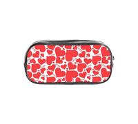 TTIGLHOH Custodia trasparente per penne con stampa a forma di cuore, organizer impermeabile per cosmetici, portatile, per strumenti artistici