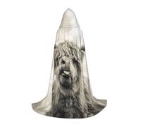 TTIGLHOH Divertente mantello lungo da mucca delle Highland per adolescenti, cosplay, travestimento da strega, vampiro, costume per feste di Halloween