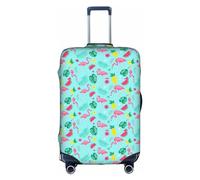 TTIGLHOH Fenicottero gelato stampa frutta pronto da viaggio protezione antigraffio esclusa valigia copertura impedisce il miscuglio dei bagagli, bianco, M