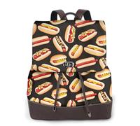 TTIGLHOH Fun Food Hot Dog Mini zaino per le donne casual piccolo zaino borsa con cinghie regolabili