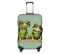 TTIGLHOH Funny Green Frogs 1 Stampa Travel Ready Protezione antigraffio Esclude la copertura della valigia impedisce il miscuglio dei bagagli, bianco, L