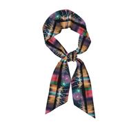 TTIGLHOH Fuochi d'artificio Stampa Autunno Capelli Bandane Per Le Donne Leggero Collo Raso di Seta Testa Sciarpe Per Accessori, Nero , Taglia unica