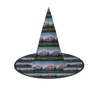 TTIGLHOH Grand Teton National Park Stampa 1 Pezzi Halloween Strega Cappello Carnevale Leggero Pieghevole Ideale per Cosplay