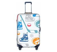 TTIGLHOH Hockey Elements Stampa creativa fantasia pronta da viaggio protezione antigraffio esclusa la copertura della valigia impedisce il miscuglio dei bagagli, bianco, L