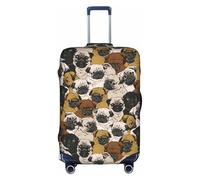 TTIGLHOH Imagen De Pug Printing Travel Ready protezione antigraffio esclusa la copertura della valigia impedisce il miscuglio dei bagagli, bianco, L
