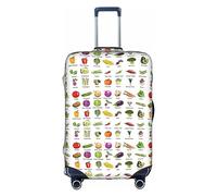 TTIGLHOH Introduzione di varie verdure stampa Travel Ready protezione antigraffio esclude la copertura valigia impedisce il miscuglio dei bagagli, bianco, XL