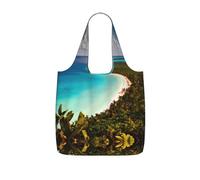 TTIGLHOH Isola di Cuba Borsa per la spesa riutilizzabile, pieghevole, leggera, 25 l, per la spesa, viaggi, pendolari