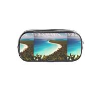 TTIGLHOH Isola di Cuba Custodia trasparente per penne, organizer impermeabile per cosmetici, portatile, per strumenti artistici