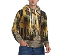 TTIGLHOH Italian Old Street Felpe con cappuccio invernali da uomo foderate in pile Sherpa Pullover tasca a marsupio Comfort Fit, felpa invernale, Nero , XL