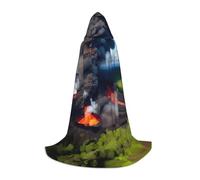 TTIGLHOH Kilauea Volcano Bloom Lungo Mantello Vestito Per Adolescenti Cosplay Equipaggiamento Masquerade Vampiro Strega Halloween Party Costume