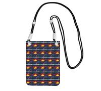 TTIGLHOH Kilauea Vulcano Stampa Viaggio Piccolo Crossbody Bag Telefono Borse Con Tracolla Per Passaporto Smartphone Portafoglio, Nero , Taglia unica