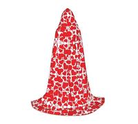 TTIGLHOH Love Heart Long Mantello Outfit per Adolescenti Cosplay Gear Masquerade Vampiro Strega Halloween Party Costume