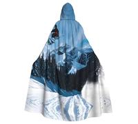 TTIGLHOH Mantello lungo da snowboard con cappuccio,Abito gotico adulto,Per costume medievale da larp