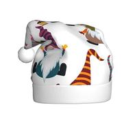 TTIGLHOH Natale Divertente Gnomi Stampa Autunno Inverno Addensare Costume Caps Peluche Unico Elegante Adulto Donne Cappello di Santa Cerimonia di Vacanza