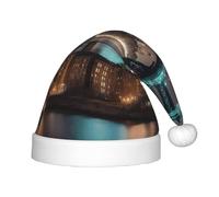 TTIGLHOH New York Manhattan Bridge Nightchildren'S Santa Hat Natale Natale velluto comfort spessa pelliccia vacanza