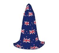 TTIGLHOH New Zealand Flag Long Mantello Outfit per Adolescenti Cosplay Gear Masquerade Vampire Witch Halloween Party Costume