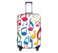 TTIGLHOH Note musicali colorate 1 stampa pronta da viaggio protezione antigraffio esclusa la copertura della valigia impedisce il miscuglio dei bagagli, bianco, L
