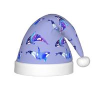 TTIGLHOH Orca Killer Whalechildren'S Santa Hat Natale Natale velluto comfort ispessito pelliccia vacanza