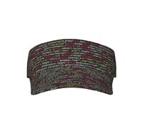 TTIGLHOH Programmatore Programmazione Codice Stampa Traspirante Cappello Visiera Cappello Regolabile Poliestere Copricapo per Golf Tennis Viaggi Nero