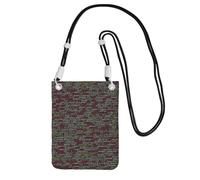 TTIGLHOH Programmatore Programmazione Codice Stampa Viaggio Piccolo Crossbody Bag Telefono Borse Con Tracolla Per Passaporto Smartphone Portafoglio, Nero , Taglia unica