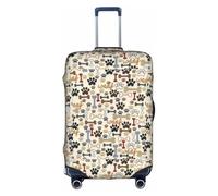 TTIGLHOH Protezione antigraffio con impronte di ossa di cane e zampa da viaggio, non include la copertura della valigia che impedisce il miscuglio dei bagagli, bianco, XL