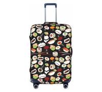 TTIGLHOH Protezione antigraffio per sushi giapponese con stampa nera pronta da viaggio, esclusa la copertura della valigia impedisce il miscuglio dei bagagli, bianco, M