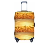 TTIGLHOH Protezione antigraffio per viaggi con stampa campo di grano, esclusa la copertura della valigia, previene il miscuglio dei bagagli, bianco, M