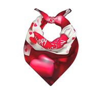 TTIGLHOH Sciarpa quadrata in raso stampato con scritta "Happy Valentine's Day", bandana multiuso per acconciature e collo