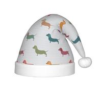 TTIGLHOH Simpatico cappello di Babbo Natale a forma di bassotto Dogschilden, in velluto, comodo, spesso, in pelliccia